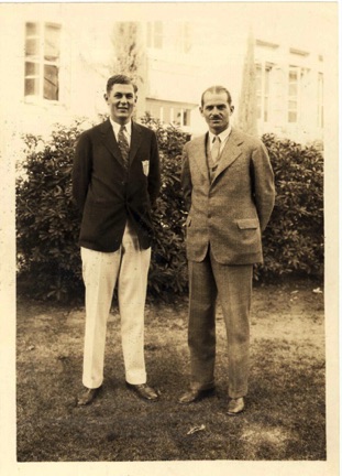 (Left)James Workman 1928 Olympic Champion (right) Fred Kelly